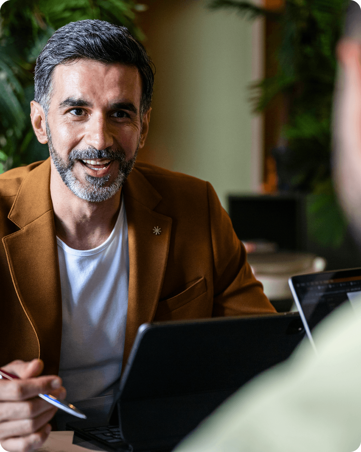 Aya Education woman giving a speech